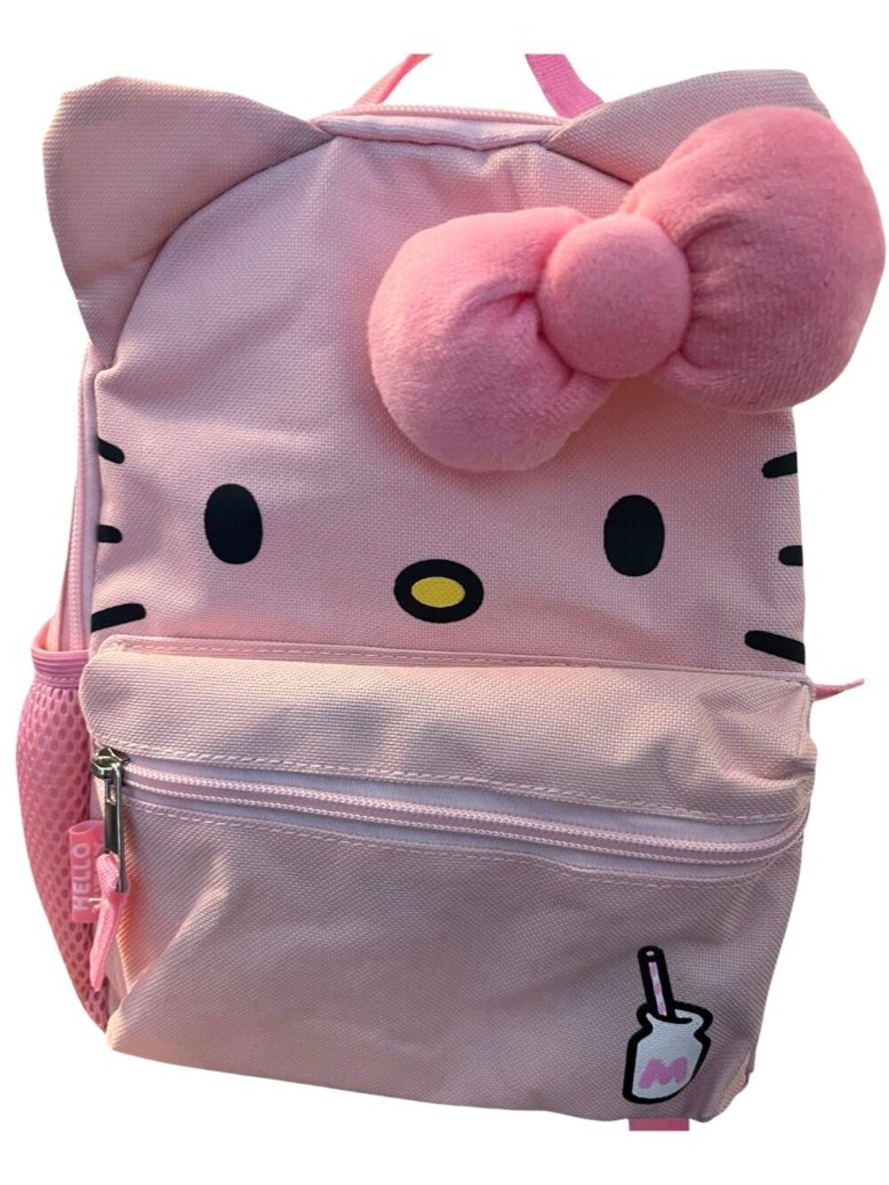 Little Girls Toddler Pink Hello Kitty Mini Backpack Plush Bow Milk Cat Bag NWT